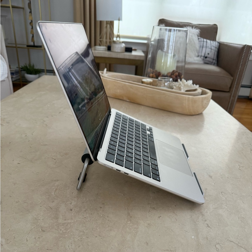 Sleek Silver Laptop Stand